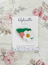 Load image into Gallery viewer, Pink Strawberry and Daisy Hair Tie