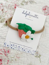 Load image into Gallery viewer, Pink Strawberry and Daisy Baby Headband