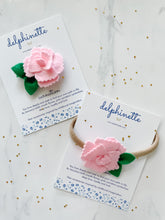 Load image into Gallery viewer, Pink Carnation Hair Clip l January Birth Month Flower