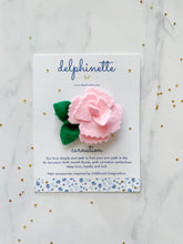 Load image into Gallery viewer, Pink Carnation Hair Clip l January Birth Month Flower