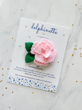 Load image into Gallery viewer, Pink Carnation Hair Tie l January Birth Month Flower