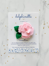 Load image into Gallery viewer, Pink Carnation Hair Tie l January Birth Month Flower