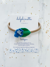 Load image into Gallery viewer, Larkspur Headband l July Birth Month Flower