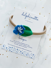 Load image into Gallery viewer, Larkspur Headband l July Birth Month Flower