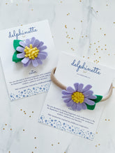 Load image into Gallery viewer, Aster Hair Tie l September Birth Month Flower