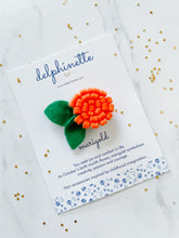 Load image into Gallery viewer, Marigold Hair Tie l October Birth Month Flower
