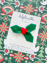 Load image into Gallery viewer, Christmas Holly Hair Tie