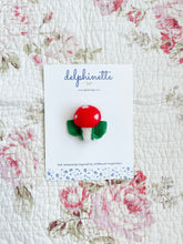 Load image into Gallery viewer, Red Toadstool Mushroom Hair Clip