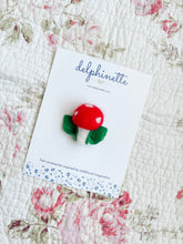 Load image into Gallery viewer, Red Toadstool Mushroom Hair Clip