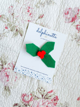 Load image into Gallery viewer, Christmas Holly Hair Tie