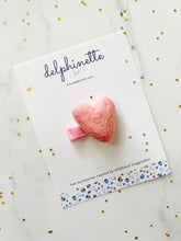 Load image into Gallery viewer, Pink Heart Hair Clip