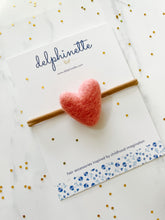 Load image into Gallery viewer, Pink Heart Hair Clip