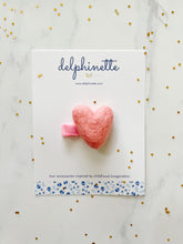 Load image into Gallery viewer, Pink Heart Hair Clip