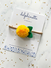 Load image into Gallery viewer, Yellow Pom Pom Flower Headband