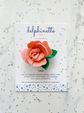 Load image into Gallery viewer, Rose Hair Clip l June Birth Month Flower