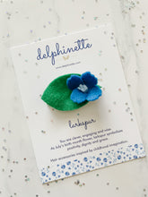 Load image into Gallery viewer, Larkspur Hair Tie l July Birth Month Flower