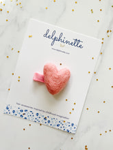 Load image into Gallery viewer, Pink Heart Hair Clip