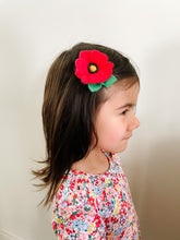 Load image into Gallery viewer, Poppy Hair Tie l August Birth Month Flower