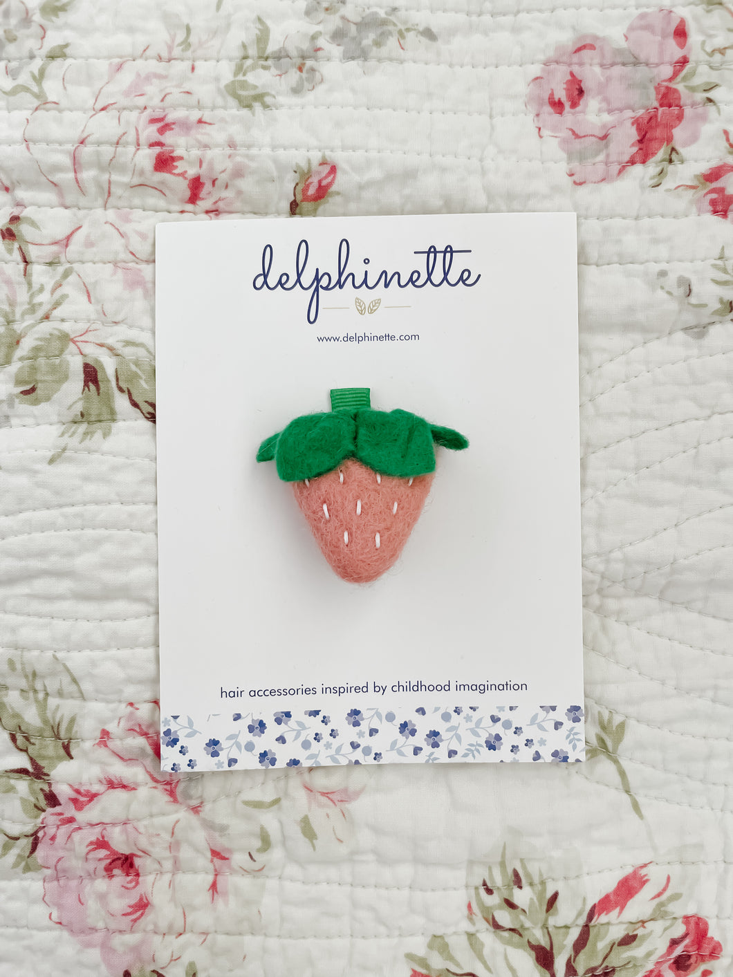 Pink Strawberry Hair Clip