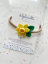 Load image into Gallery viewer, Daffodil Headband l March Birth Month Flower
