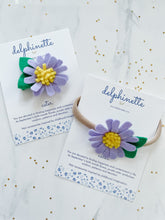 Load image into Gallery viewer, Aster Hair Tie l September Birth Month Flower
