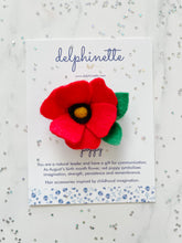 Load image into Gallery viewer, Poppy Hair Clip l August Birth Month Flower
